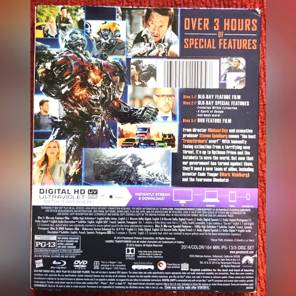 Transformers Age of Extinction & Transformers Revenge of the Fallen Blu-Ray Disc - Picture 4 of 9